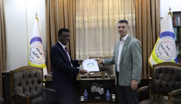 A Sudanese delegation at the Office of the AANES Department of Foreign Relations to repatriates ISIS families