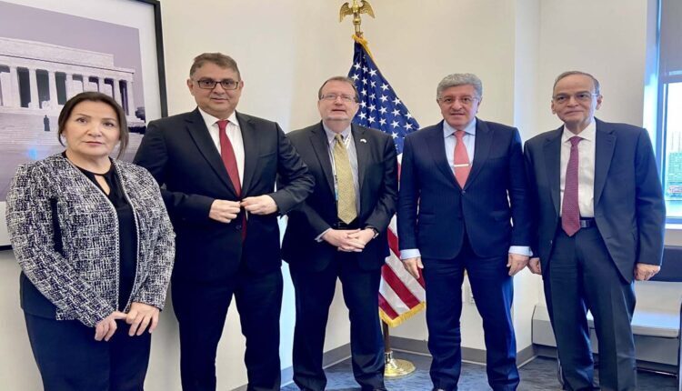 A Syrian opposition delegation in the US