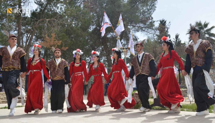A dance band during Akitu celebration in the town of Tel Tamr, north of Hasakah in northeastern Syria on April 1, 2023 – North Press