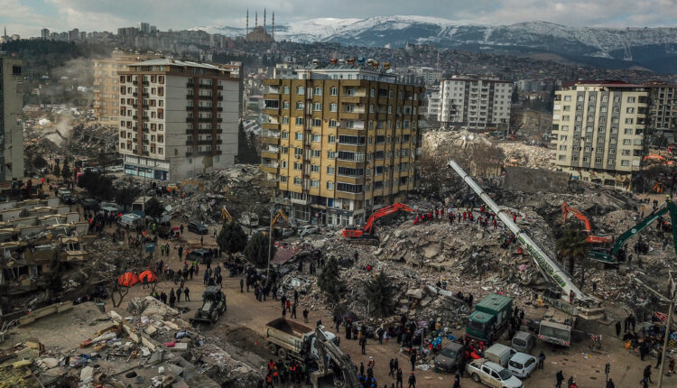 Buildings collapsed in Turkey as a result of the Feb. 6 earthquake - AFP