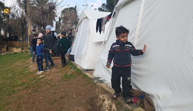 Earthquake-affected children in tents in Aleppo city – North Press