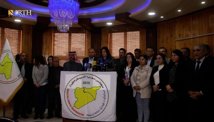 A press conference by the Syrian Democratic Council (SDC) in the city of Qamishli, northeast Syria – North Press