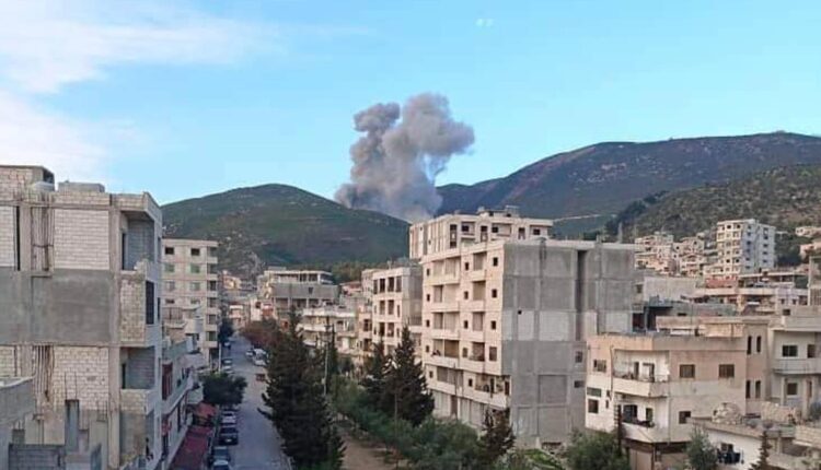 Masyaf-Wadi al-Uyun road in Hama Governorate shelled by an alleged Israeli attack