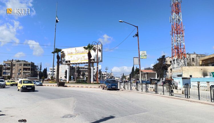 A roundabout in the city of Idlib, northwest Syria – North Press/Archive
