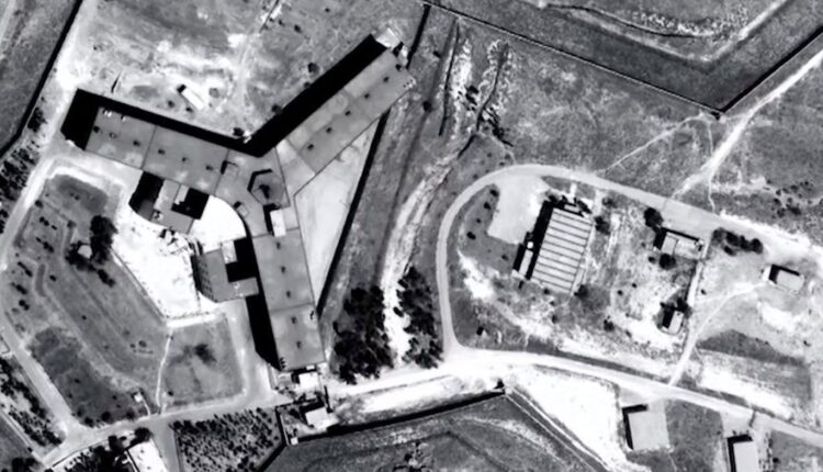 An aerial view of Saydnaya prison in Damascus, Syria's capital - Amnesty International