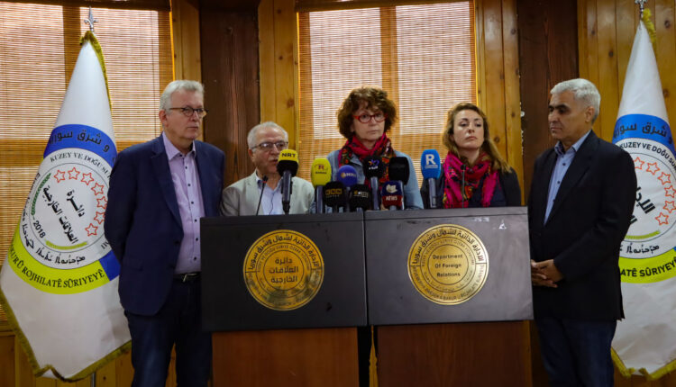 Press conference of French delegation in the city of Qamishli, northeast Syria – North Press
