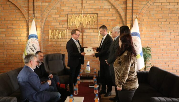 Canadian diplomatic delegation with officials of the AANES' Foreign Relations Department – AANES website