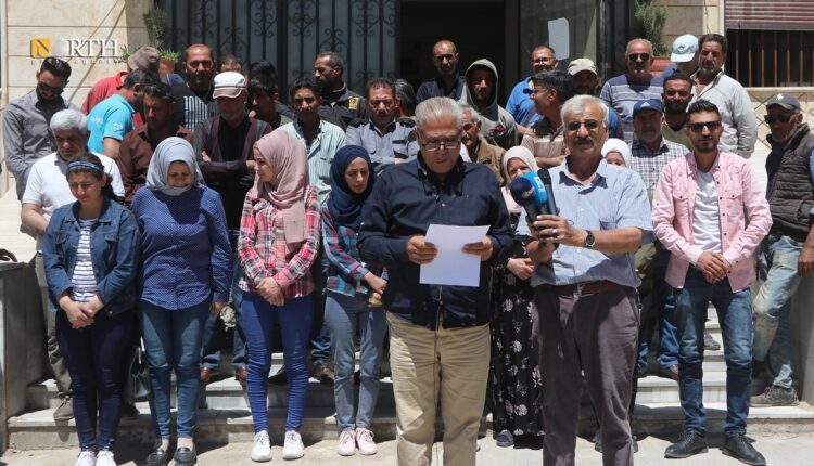 The AANES Water Directorate making a statement in Hasakah city, northeast Syria – North Press