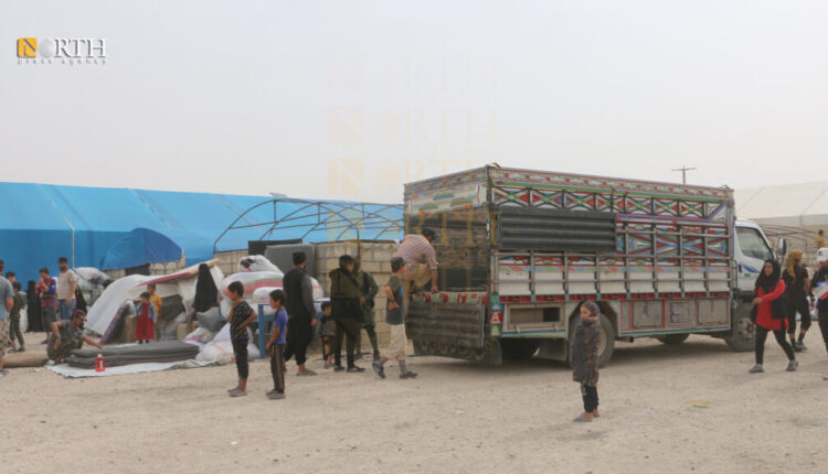 Syrian IDPs getting ready to leave Hawl camp in northeast Syria, heading to Manbij north OF Aleppo – North Press