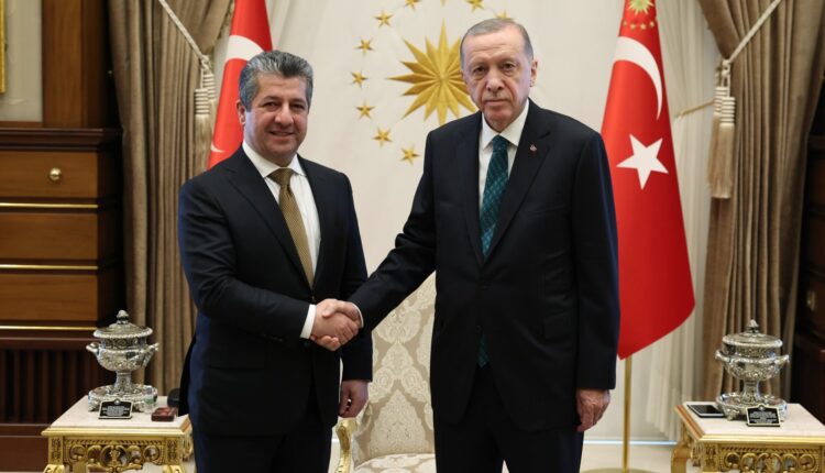KRG Prime Minister Masrour Barzani and Turkish President Recep Tayyip Erdogan meet in Ankara