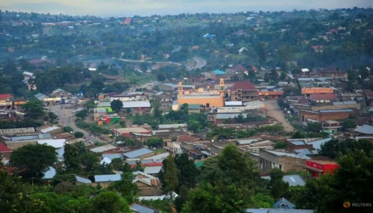 General view of Bwera town near the border with the Democratic Republic of Congo in Bwera, Uganda