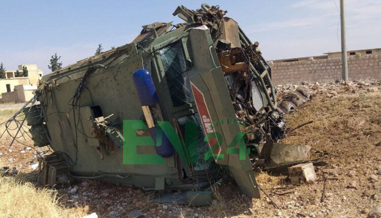 Russian personnel carrier targeted by Turkish forces in Aleppo northern countryside – Efrin News 24
