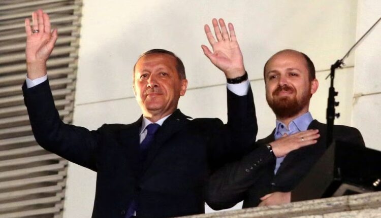 Turkish President Recep Tayyip Erdogan accompanied with his son Bilal – Reuters