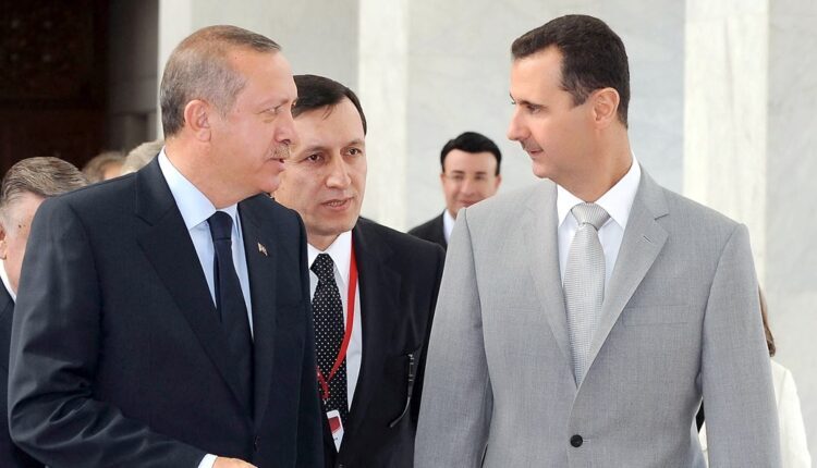 Syrian President Bashar al-Assad with his Turkish counterpart Recep Tayyip Erdogan