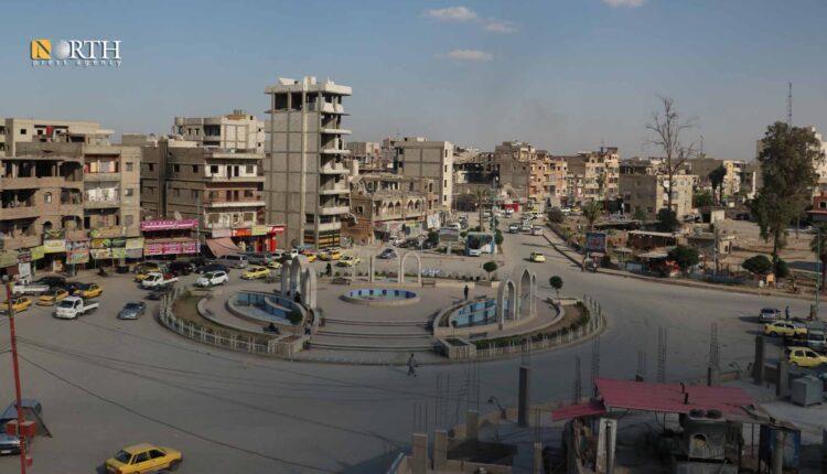 Al-Na’aim Roundabout, in the city of Raqqa, northern Syria – North Press/Archive