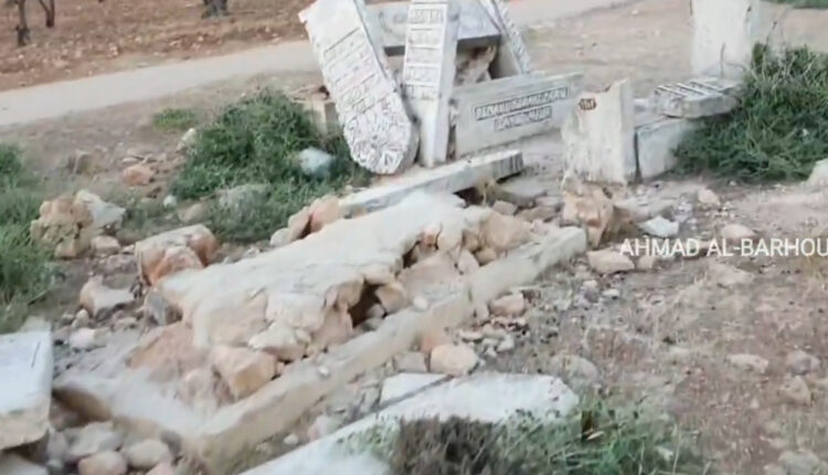 Tombs of the Yazidis of Afrin region in northwest Syria that were destroyed by SNA factions