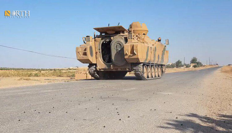 A Turkish armored vehicle in the countryside of Tel Abyad in northern Raqqa, northern Syria – North Press