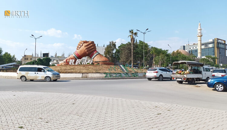Al-Kaffein (two palms) Roundabout the city of Azaz in Aleppo northern countryside, northwest Syria – North Press