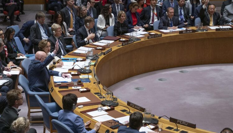 Meeting of United Nation Security Council (UNSC) in UN headquarters in New York