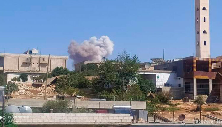 Russian airstrike on al-Roj Valley west of Idlib, northwest Syria