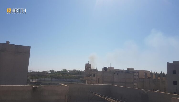 Smoke rises as a result of war remnants blast in the city of Kobani in northern Syria – North Press