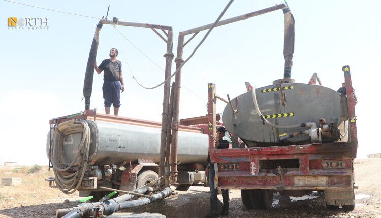 Tanker fill water from al-Hame wells in Hasakah, northern Syria – North Press