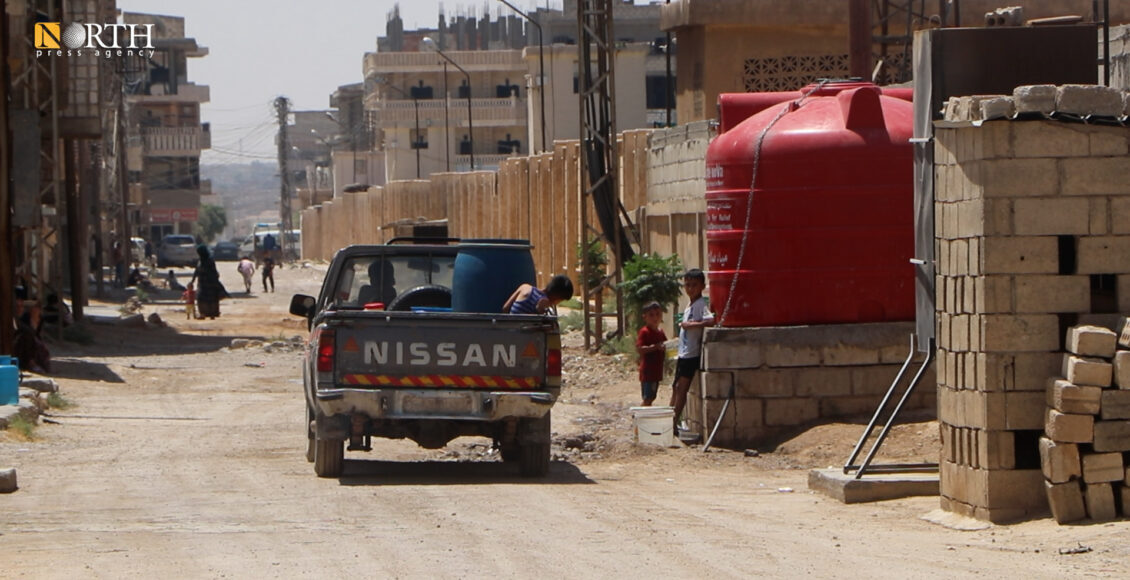 A child drives a car in search for water in Hasakah northeast Syria - North Press