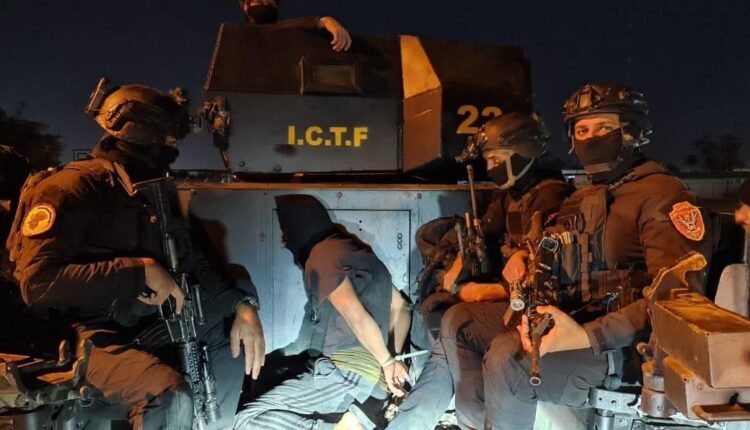 Iraqi forces arrest a militant of Islamic State (ISIS)