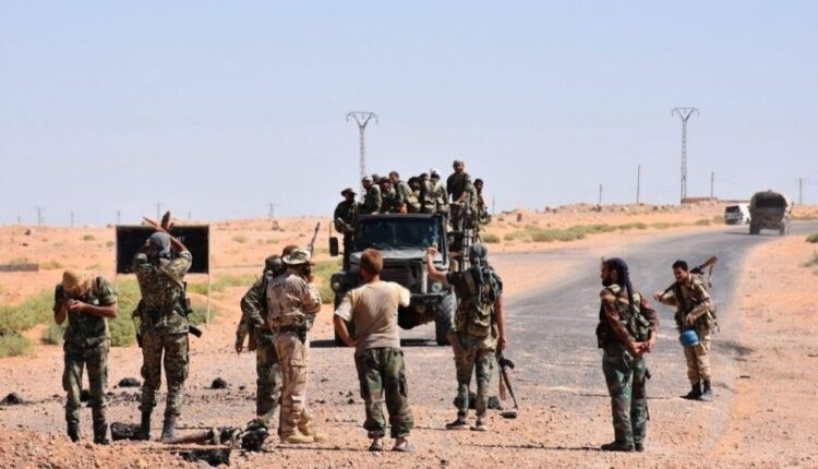 Syrian government forces in the Syrian Desert