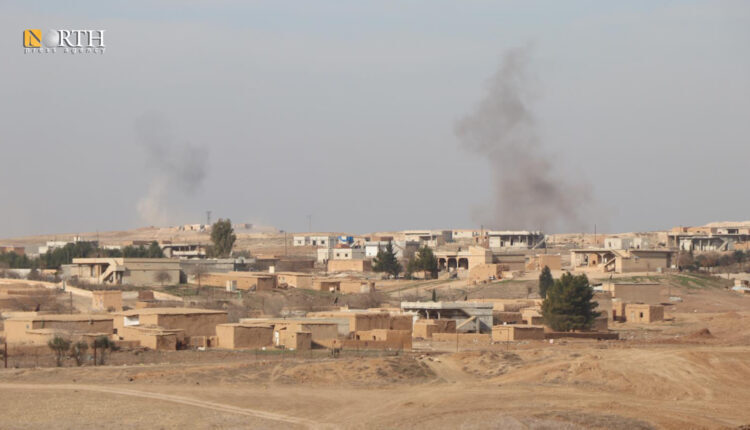 Previous Turkish shelling of the village of al-Dardara in the town of Tel Tamr, north of Hasakah Governorate, northeast Syria – North Press / Archive