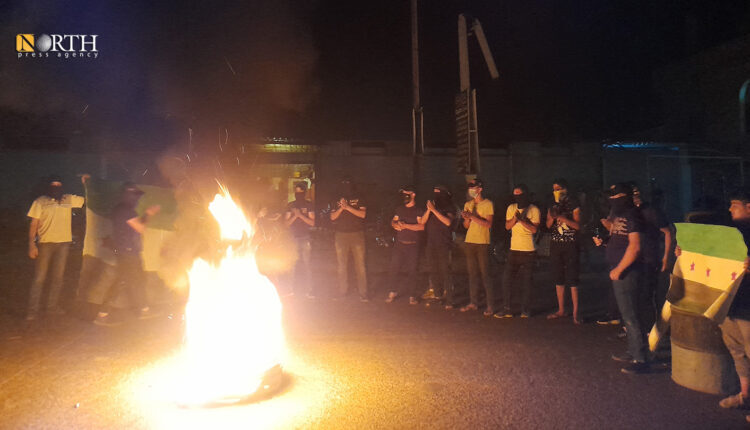 Night anti-government protest in the town of Sayda in Daraa Governorate, southern Syria, Aug. 22, 2023 – North Press
