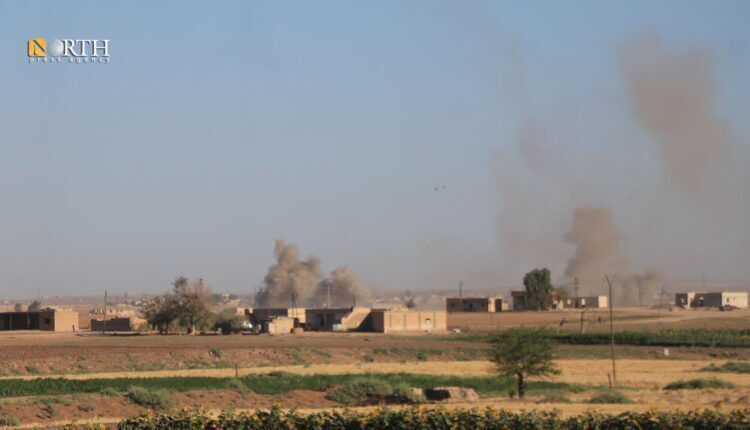 Turkish shelling of the village of Umm al-Keif, west of Tel Tamr, north of Hasakah Governorate, northeast Syria – North Press / Archive