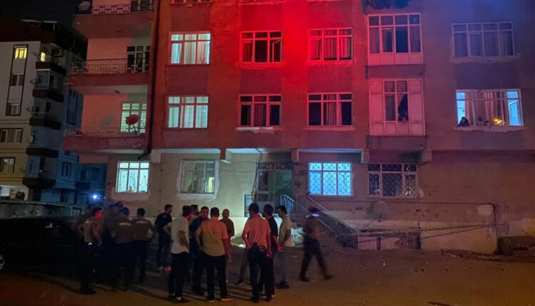 A scene of assault incident on a Syrian man and his son in the Turkish city of Kayseri, central Turkey