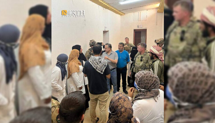 A British NGO during a visit to the Rukban Camp, southern Syria - North Press.