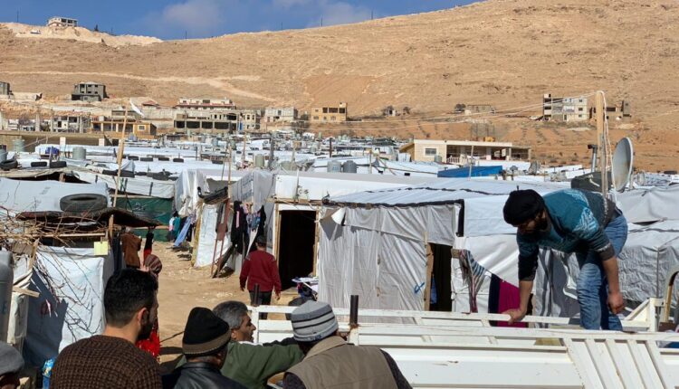 Camp for Syrian refugees southern Lebanon