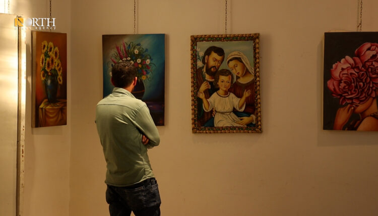 The art exhibition in the city of Qamishli, northeastern Syria.