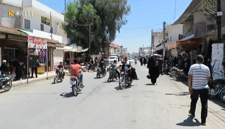 The main road in the city center of Tel Abyad, northern Raqqa, northern Syria – North Press