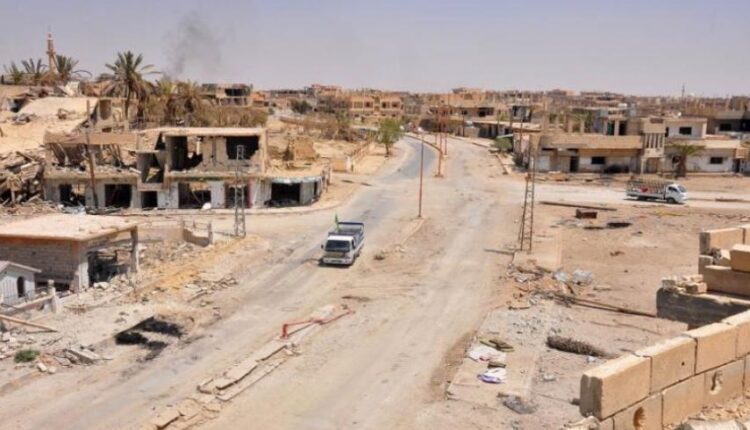 The town of al-Sukhnah, east of the city of Homs, central Syria