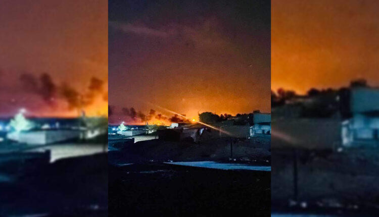 Turkish airstrike targeting on Oct. 8 an Asayish center in east of the city of Derik, far-northeastern Syria.