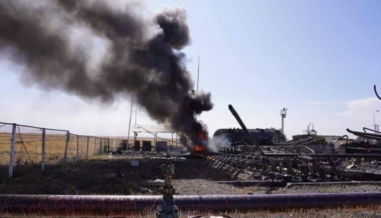 Turkish strikes caused severe damage to the Sweidiya gas and power plant in Derik, far northeastern Syria, on Oct. 6, 2023 – North Press