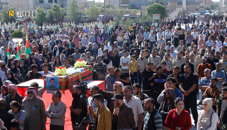 Funeral ceremony for a member of the Internal Security Forces of North and East Syria (Asayish) in the city of Qamishli, northeastern Syria – North Press