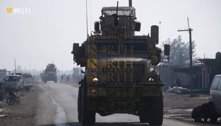 A military patrol of the US-led Global Coalition to Defeat ISIS in the town of Rmelan, in the countryside of Hasakah Governorate, northeastern Syria. – North Press