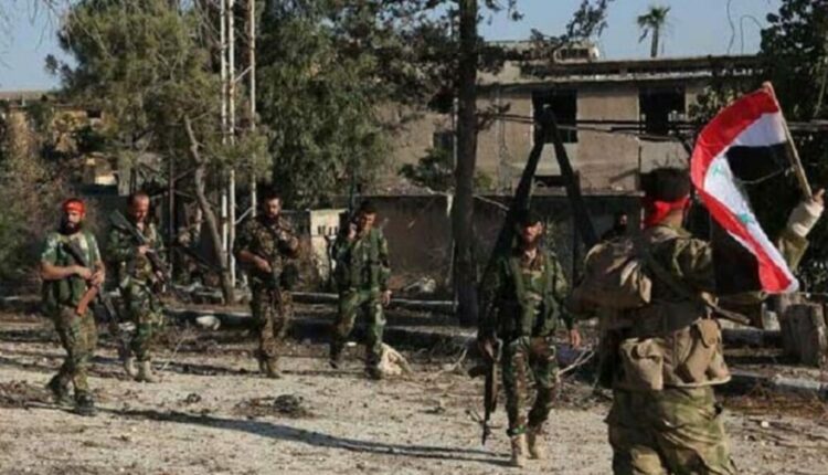 Members of the National Defense Forces (NDF) in Deir ez-Zor, eastern Syria