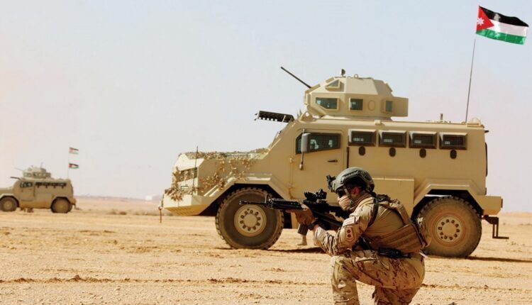 Jordanian forces near the border with Syria