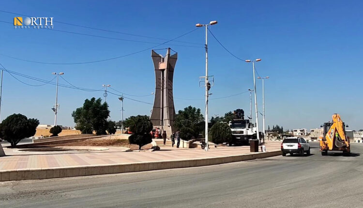 Al-Sa’a roundabout in the city of Tel Abyad, north of Raqqa, northern Syria - North Press
