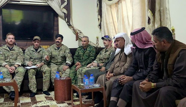 Meeting held on Nov. 28, 2023, between the Syrian Democratic Forces (SDF) and leaders of the al-Uqaydat tribe in Deir ez-Zor Governorate, eastern Syria - SDF