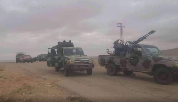 Government forces in the Syrian Desert