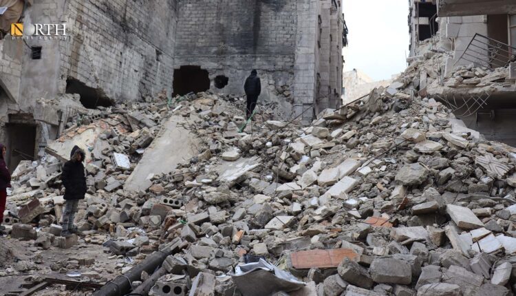 Building collapsed in Aleppo, northwest Syria, due to the earthquake on Feb. 6 - North Press