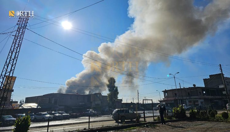 Turkish strikes target the train station in the city of Qamishli in northeast Syria on Dec.25, 2023 – North Press