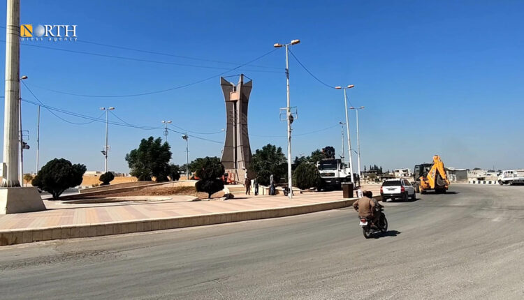 Al-Sa’a Roundabout in the city of Tel Abyad, in northern Raqqa Governorate, northern Syria – North Press